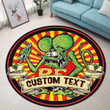 Personalized Hot Rod Round Mat Round Floor Mat Room Rugs Carpet Outdoor Rug Washable Rugs Xl (48In)