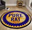Pure Rat Oldschool Hot Rod Round Mat Round Floor Mat Room Rugs Carpet Outdoor Rug Washable Rugs L (40In)