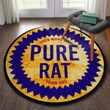 Pure Rat Oldschool Hot Rod Round Mat Round Floor Mat Room Rugs Carpet Outdoor Rug Washable Rugs Xl (48In)