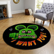 I Want You Hot Rod Rat Rod Speed Shop Kustom Kulture Round Mat Round Floor Mat Room Rugs Carpet Outdoor Rug Washable Rugs L (40In)