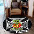 Personalized Rat Rod Hot Rod Pinstripe Round Mat Round Floor Mat Room Rugs Carpet Outdoor Rug Washable Rugs M (32In)