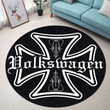 Personalized Iron Cross Hot Rod Round Mat Round Floor Mat Room Rugs Carpet Outdoor Rug Washable Rugs M (32In)