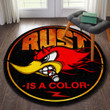 Hot Rod Rust Is A Color Round Mat Round Floor Mat Room Rugs Carpet Outdoor Rug Washable Rugs L (40In)