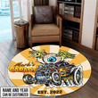 Personalized Hot Rod Eye Ball Round Mat Round Floor Mat Room Rugs Carpet Outdoor Rug Washable Rugs L (40In)