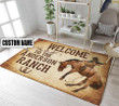 Personalized Ranch Area Rug Carpet  Medium (4 X 6 FT)