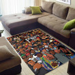Hip Hop Legends Old School Area Rug, Hip Hop Rapper Gang Carpet, Music Rug, Custom Rugs For Living Room