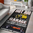 Hotrod Area Rug Carpet Hot Rod Garage Medium (4 X 6 FT)