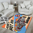 Personalized Hot Rod Garage Area Rug Carpet 4 Medium (4 X 6 FT)