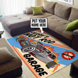 Personalized Hot Rod Garage Area Rug Carpet 4 Small (3x5ft)