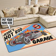 Personalized Hot Rod Garage Area Rug Carpet 4 Large (5 X 8 FT)