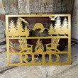 Campfire Monogram - Housewarming Gift - Personalized Metal Sign - Custom Metal Sign