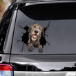 Irish Wolfhounds Crack Bumper Sticker Pretty Custom Car Window Decals Gifts For Dog Lovers, Innova Graphic Sticker 12x12IN 2PCS