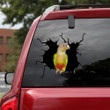 Parrot Crack Sticker Decals Be Cute Magnetic Stickers , Toyo Tires Windshield Banner 12x12IN 2PCS