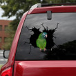 Parrot Crack Decals For Cars Funny Birthday Memes Fun Stickers , Deadpool Car Decal 12x12IN 2PCS