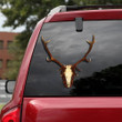 Deer Crack Bumper Sticker Happy Avery Sticker Paper , Car Window Decals 12x12IN 2PCS