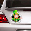 Saint Patrick'S Day Crack Stickers For Scrapbooking Nice Computer Stickers , New Driver Sticker For Car 12x12IN 2PCS