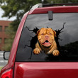 Dogue De Bordeaux Crack Bumper Sticker Funny Memes Fun Stickers Birthday For Mom, Claw Scratch Decal 12x12IN 2PCS