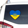 Love Amp Peace Blue And Yellow Ukraine Heart Sticker Car Vinyl Decal Sticker 18x18IN 2PCS