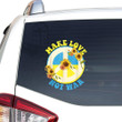 Make Love Not War Ukraine Flag Ukraine Safe Ukraine Peace Sticker Car Vinyl Decal Sticker 18x18IN 2PCS