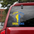 Support Ukraine I Stand With Ukraine Ukrainian Flag Essential Car Vinyl Decal Sticker 12x12IN 2PCS