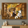 Nigerian Dwarf 3D Wall Art Painting Art 3D Animals Lover Home Decoration Landscape Seen Through Window Scene Wall Mural, 3D Window Wall Decal, Window Wall Mural, Window Wall Sticker, Window Sticker Gift Idea 18x30IN