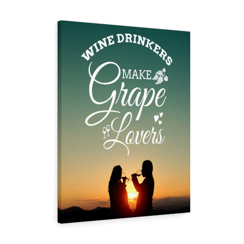 Wine Drinkers Make Grape Lovers Wine Drinkers Love Message Ready To Hang Canvas Wall Art Framed Prints, Canvas Paintings