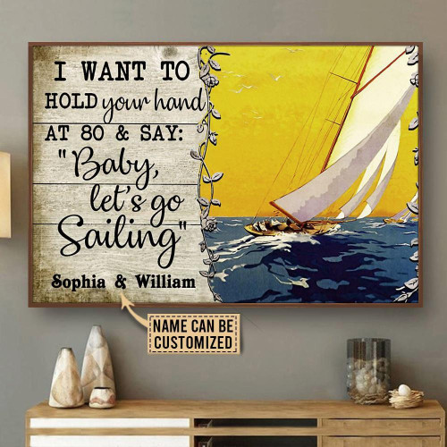 Personalized Canvas Art Painting, Canvas Gallery Hanging Home Decoration  Sea Sailing I Want To Hold Your Hand  Framed Prints, Canvas Paintings