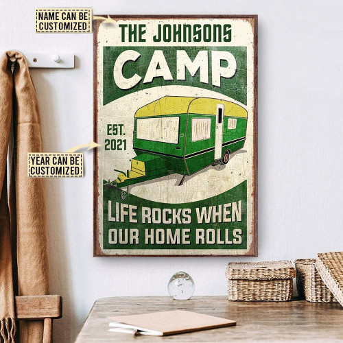 Personalized Canvas Painting Frames Home Decoration Camp Camper Life Rocks  Framed Prints, Canvas Paintings