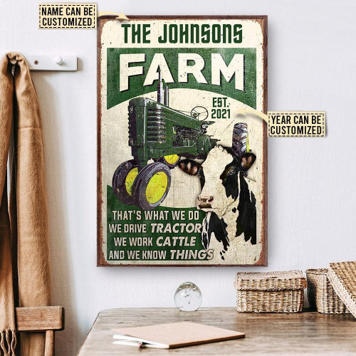Personalized Canvas Painting Frames Home Decoration Cattle Tractor Know Things  Framed Prints, Canvas Paintings