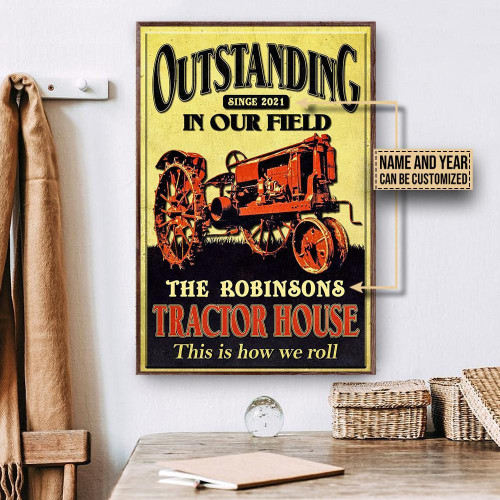 Personalized Canvas Painting Frames Home Decoration Farm Tractor House We Roll  Framed Prints, Canvas Paintings