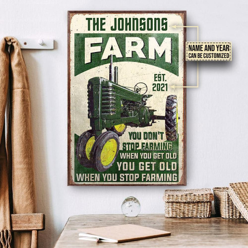 Personalized Canvas Painting Frames Home Decoration Farm Tractor Get Old  Framed Prints, Canvas Paintings