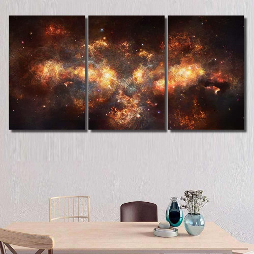 Artistic Abstract Nebula Galaxy Artwork Dark Galaxy Sky and Space Canvas Print Panel Canvas, 3-5 Piece Canvas Art, Multi Panel Canvas Wall Art Poster Canvas Gallery Painting Framed Prints, Canvas Paintings