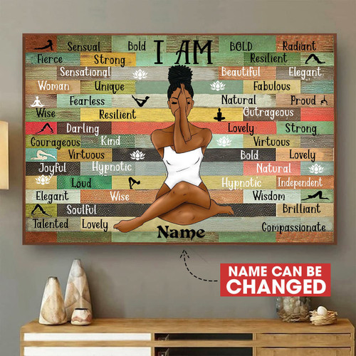 Black Woman Strong Wall Art Personalized Customized Painting Art Home Decoration Gift Idea Framed Prints, Canvas Paintings