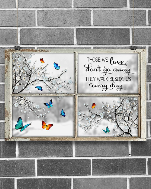 Winter Butterfly Fake Window - Housewarming Home Decor Wall Art Gift Ideas, Gift For You, Gift For Her, Gift For Him, Gift For Butterfly Lover Framed Prints, Canvas Paintings
