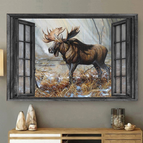 Black Tailed Deer 3D Window View  Gilf Couple Hunting Lover Da0418-Tnt Framed Prints, Canvas Paintings
