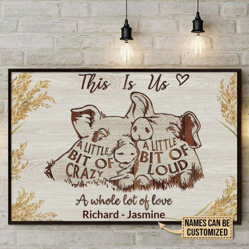 Personalized Canvas Art Painting, Canvas Gallery Hanging Home Decoration  Pig Paddy This Is Us  Framed Prints, Canvas Paintings