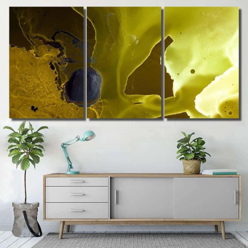 Galaxy Ink Fluid Golden Artistic Painting Galaxy Sky and Space Canvas Print Panel Canvas, 3-5 Piece Canvas Art, Multi Panel Canvas Wall Art Poster Canvas Gallery Painting Framed Prints, Canvas Paintings