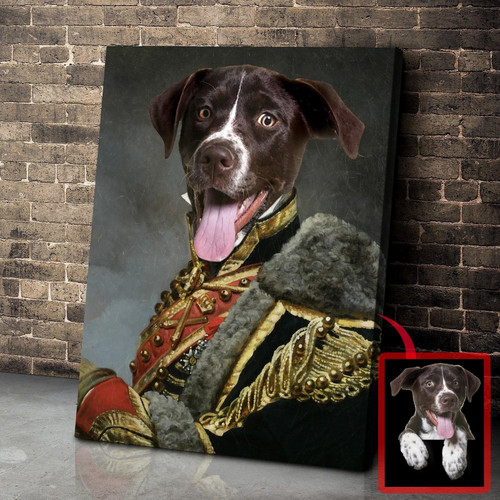 Personalized Pet Photo Wall Art Royal Pet Framed Prints, Canvas Paintings