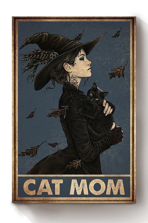 Cat Mom Animal Wall Art Gift For Cat Lover International Cat Day Kitten Foster Halloween Decor Canvas Framed Prints, Canvas Paintings