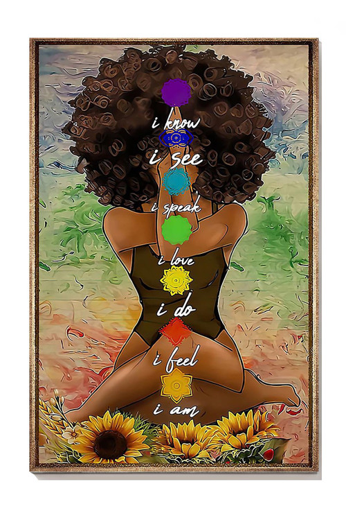 Black Queen Yoga Meditation Wall Art For Yoga Lover Yoga Studio Decor Canvas Gallery Painting Wrapped Canvas Framed Gift Idea Framed Prints, Canvas Paintings