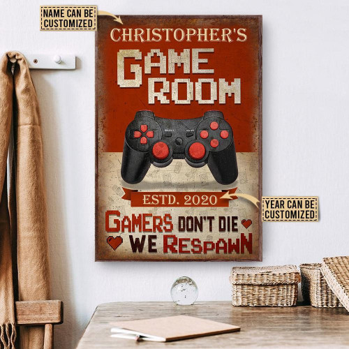 Aeticon Gifts Personalized Game Gamers DonT Die Canvas
