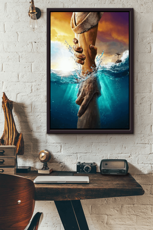 The Hand Of God Painting, Take My Hand Canvas Prints , Jesus Hand In Water Canvas Frames Prints