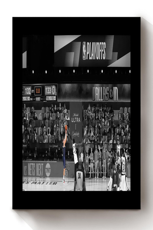 Luka Doncic Buzzer Beater Vs Clippers Poster Sport Wall Art Gift For Basketball Player, Luka Doncic Fan, Clipper Fan Canvas Framed Prints, Canvas Paintings