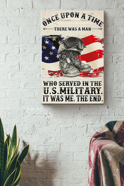 Veteran -There Was A Man Who Served In Us Military Canvas Gallery Painting Wrapped Canvas Framed Gift Idea