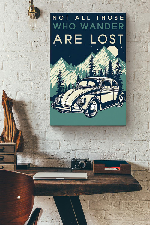 Classic Car Not All Who Wander Are Lost Canvas Painting Ideas, Canvas Hanging Prints,  Gift Idea Framed Prints, Canvas Paintings