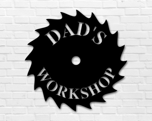 Dad's Workshop Metal Sign, Custom Garage Sign, Personalized Father's Day Gift, Grandpa's Shop Sign, Man Cave Decor, Woodshop Sign, For Him Laser Cut Metal Signs Custom Gift Ideas