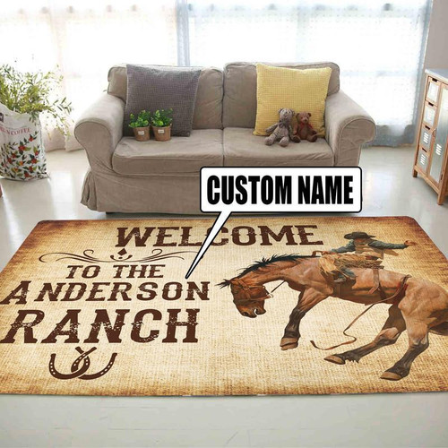 Personalized Ranch Area Rug Carpet Vintage Home Decor Gift Idea