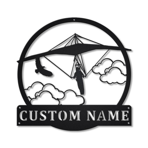 Personalized Hang Gliding Sport Monogram Metal Sign Art, Custom Hang Gliding Sport Metal Sign, Hobbie Gifts, Sport Gift, Birthday Gift, Laser Cut Metal Signs Custom Gift Ideas