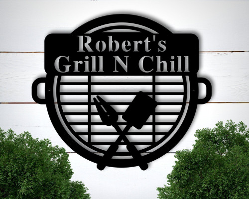 Personalized Bbq Sign Grilling Gifts Signs Personalized Outdoor Kitchen Metal Signgrill Gifts For Dad Personalized Metal Sign For Outdoor