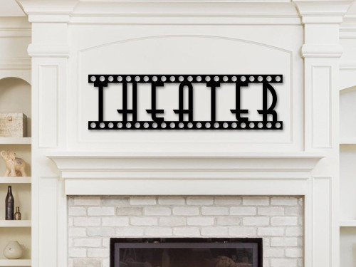 Theater Sign Home Theater Sign Movie Theater Decor Movie Room Decor Theater Room Decor Theater Signs Metal Sign H